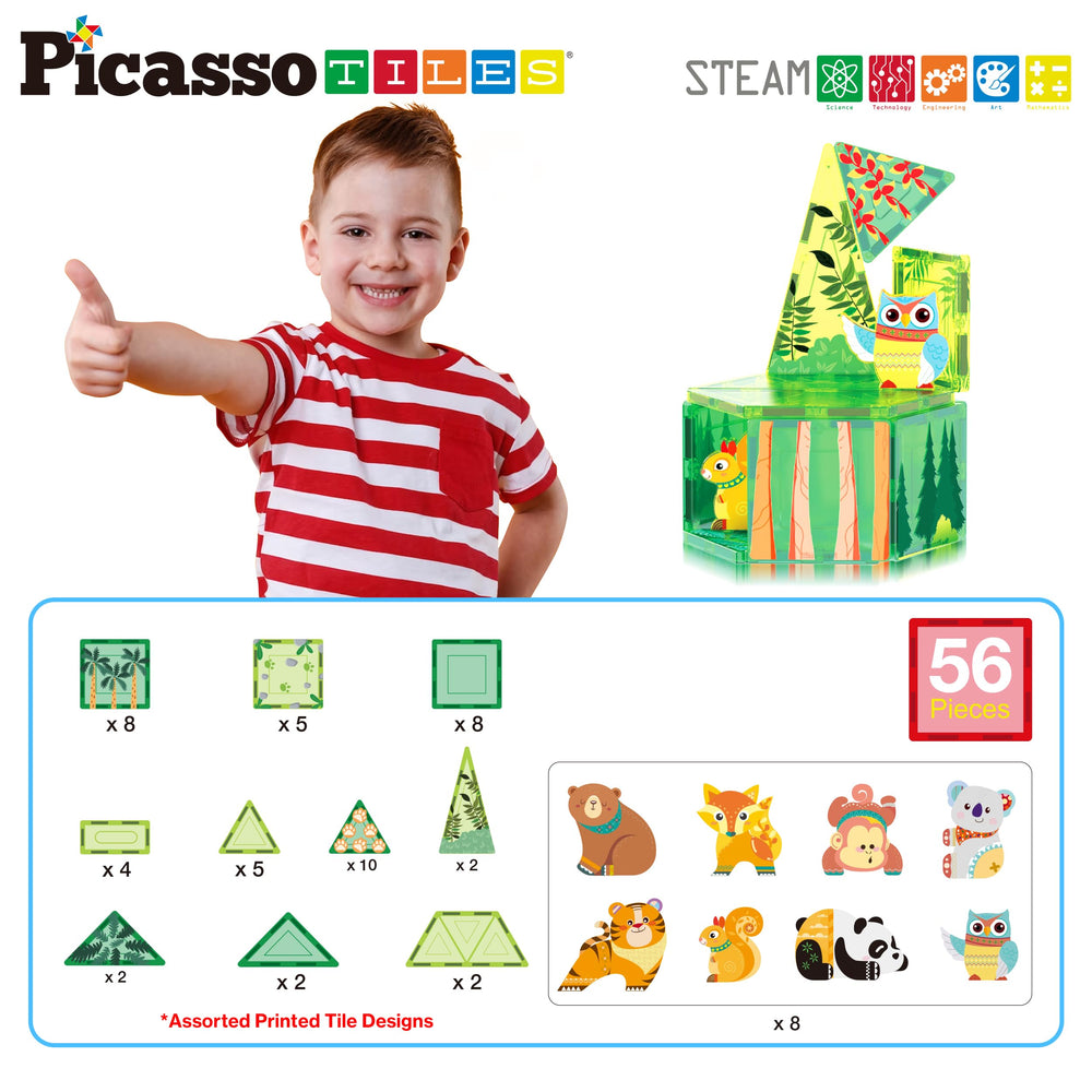 PicassoTiles bear figure: sturdy woodland character for pretend play