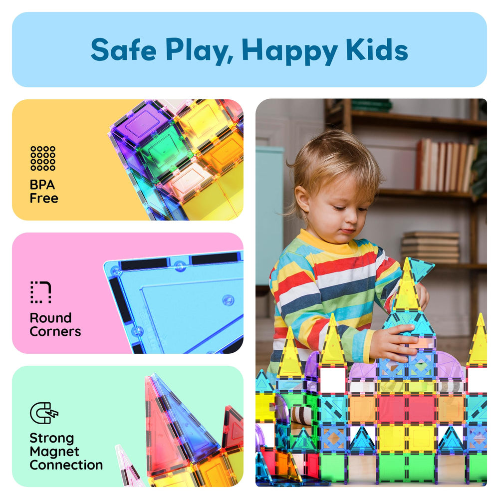 PicassoTiles BPA-free ABS materials ensure safe play.