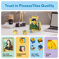 PicassoTiles BPA free ABS plastic for safe, durable construction.