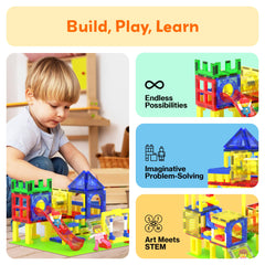 PicassoTiles brick socket plates stabilize builds during active play.