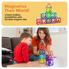 PicassoTiles bright colors and durable pieces stand up to energetic play.