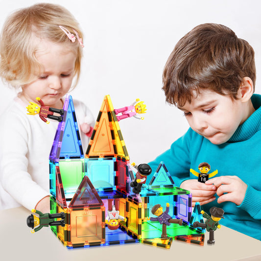 PicassoTiles magnetic figures arms move—dynamic posing for creative scenes.