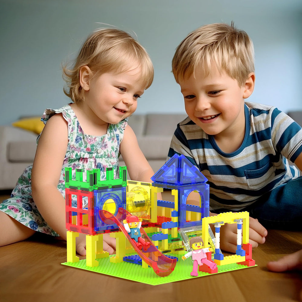 PicassoTiles character figures provide relatable play partners for storytelling.