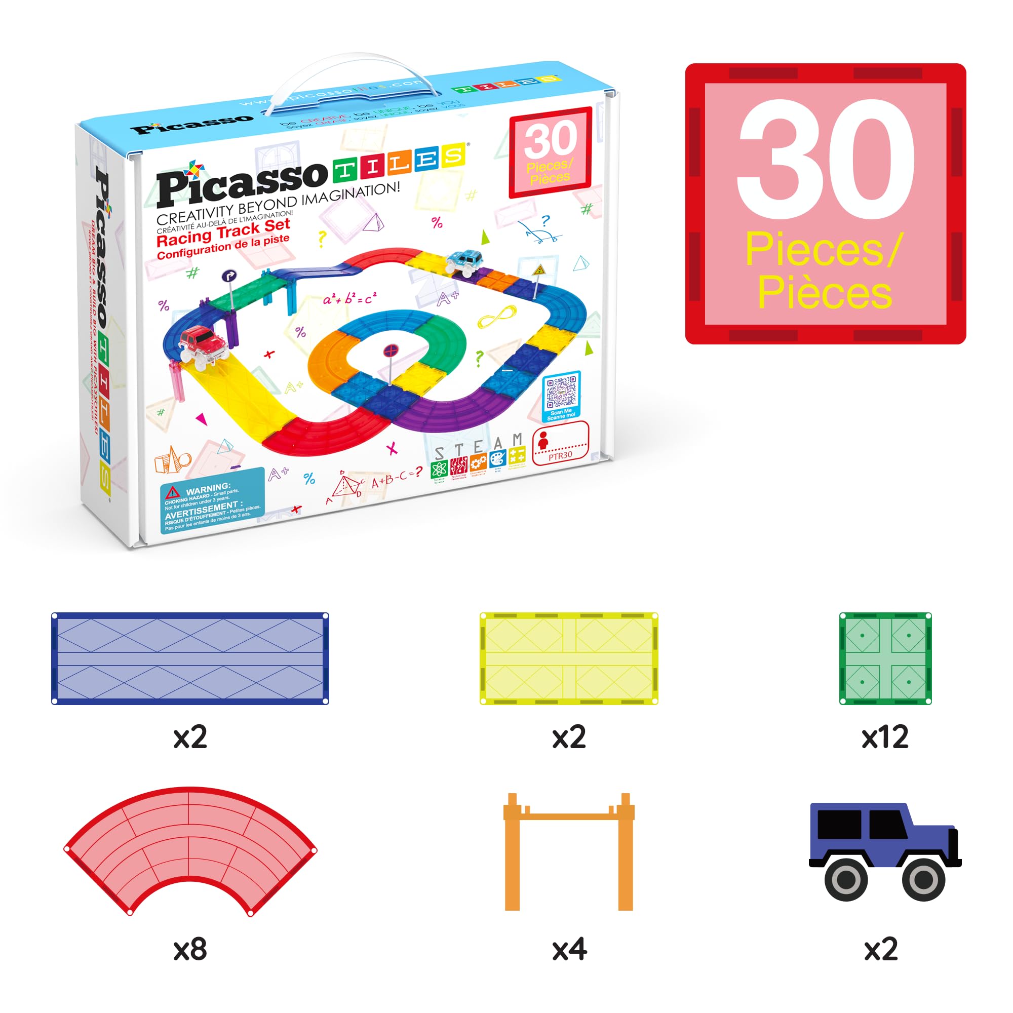 City race scene using PicassoTiles magnetic tiles