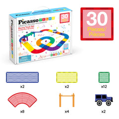 City race scene using PicassoTiles magnetic tiles