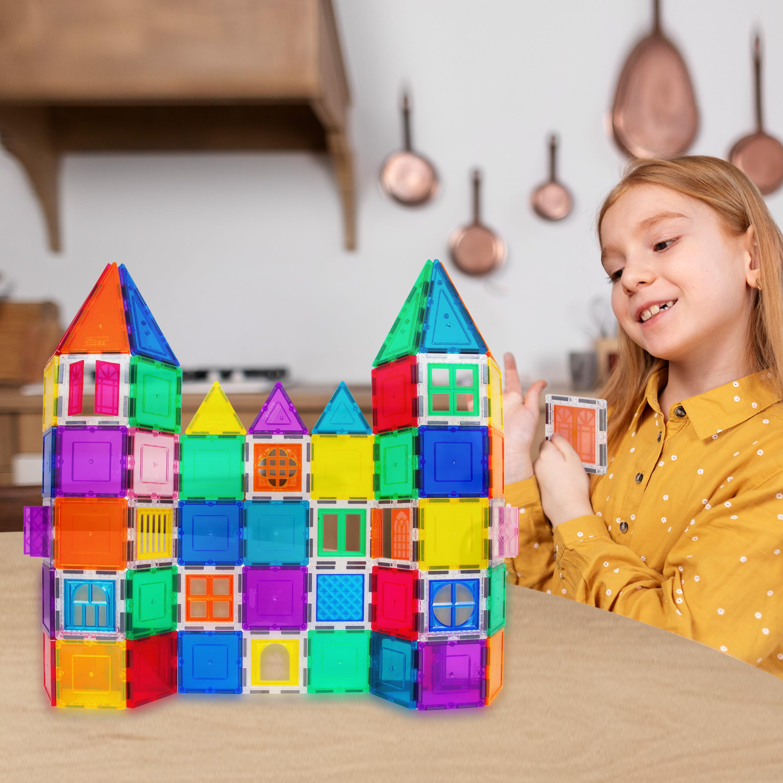 PicassoTiles clip-in door insert creates accessible entryways for pretend buildings.