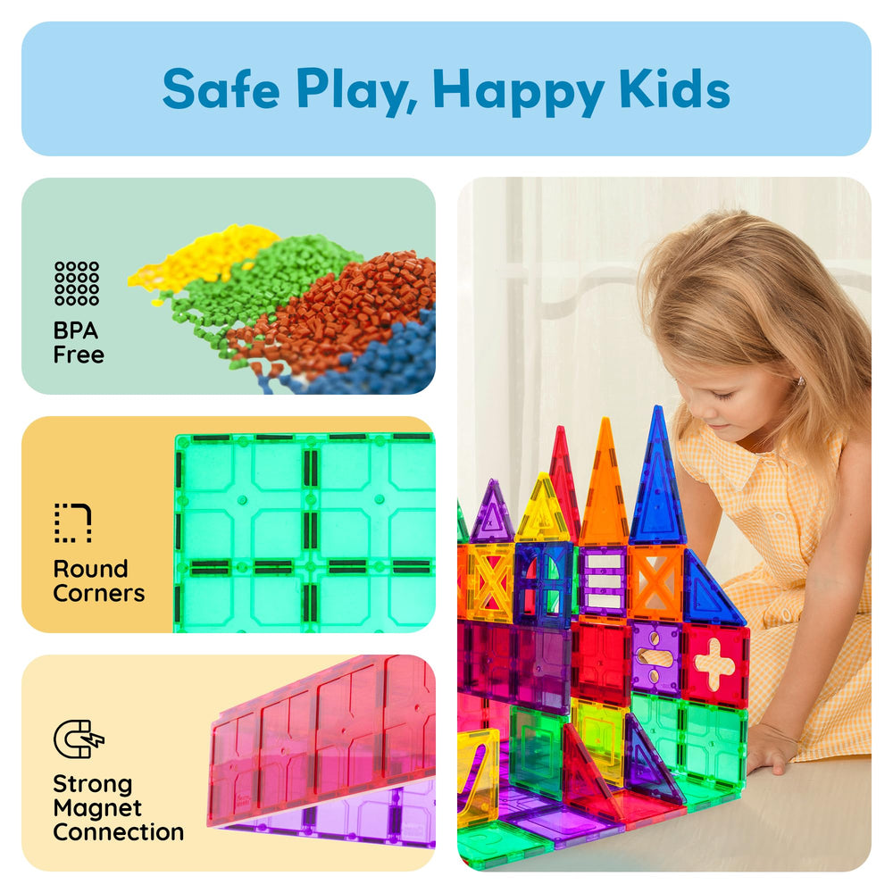 PicassoTiles color and geometry learning with magnetic squares and polarity concepts.
