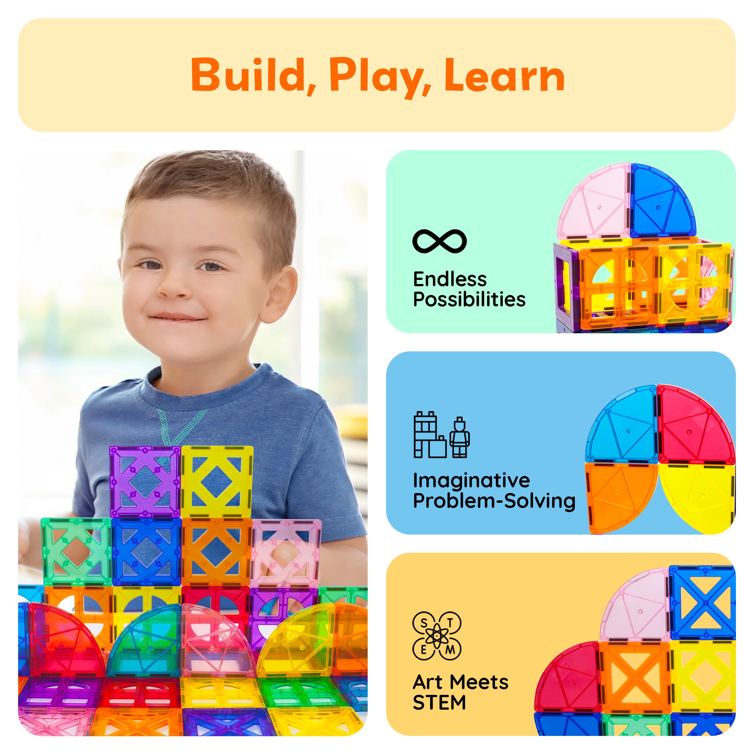 PicassoTiles color-geometry tiles support pattern recognition during play.