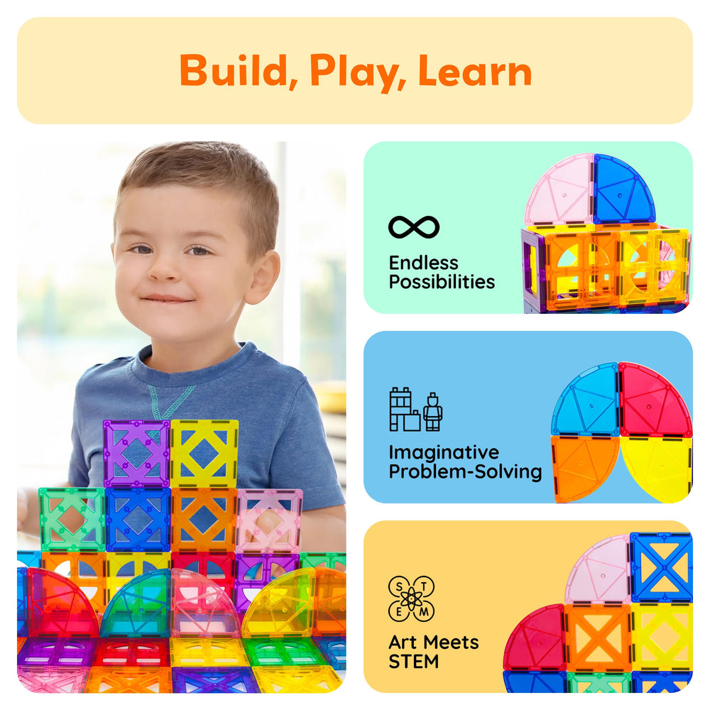 PicassoTiles color-geometry tiles support pattern recognition during play.
