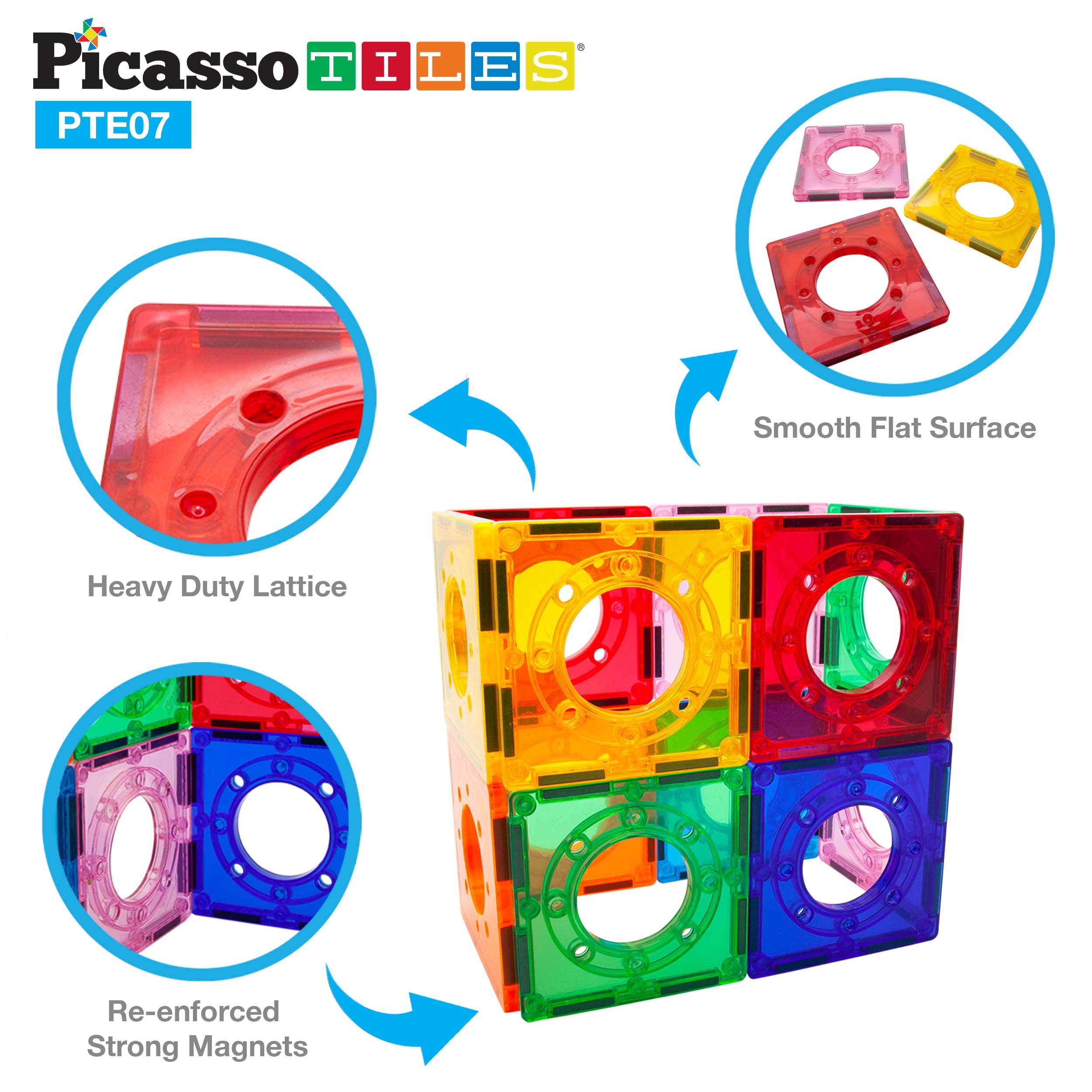 PicassoTiles colorfu l STEM kit helps kids develop hand-eye coordination.
