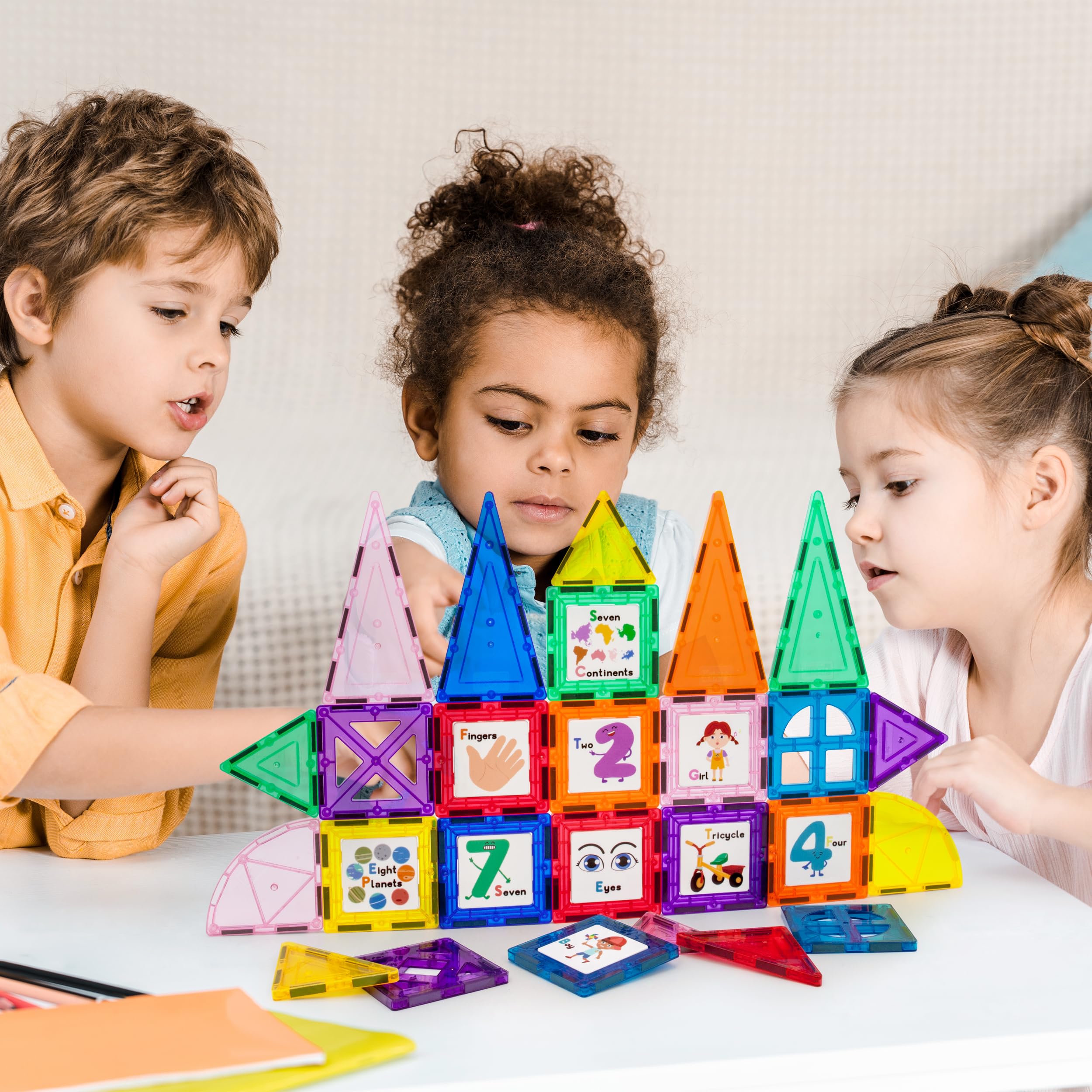 PicassoTiles colorful magnetic tiles spark STEM learning through play.