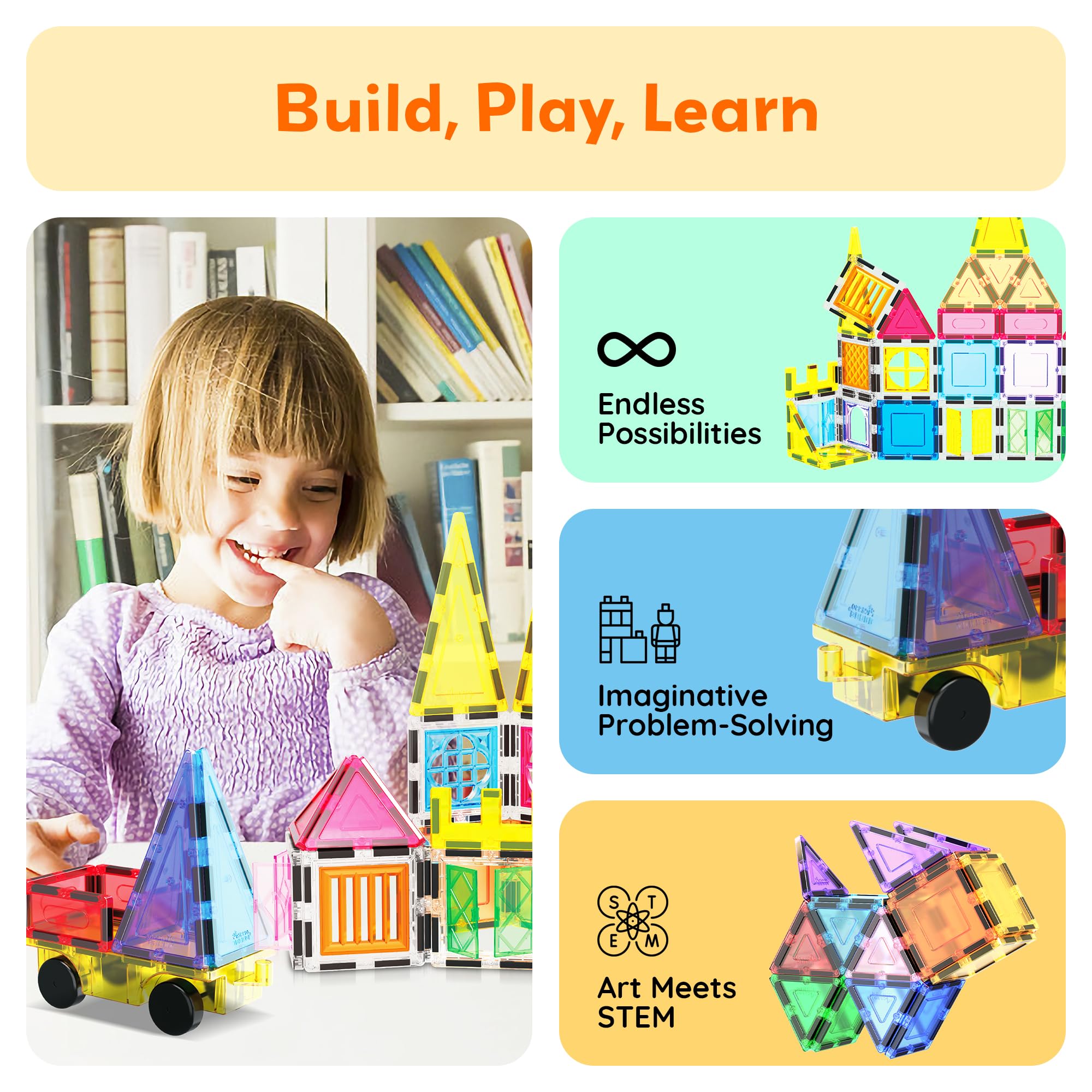 PicassoTiles colorful tiles support early STEM learning through hands-on exploration.