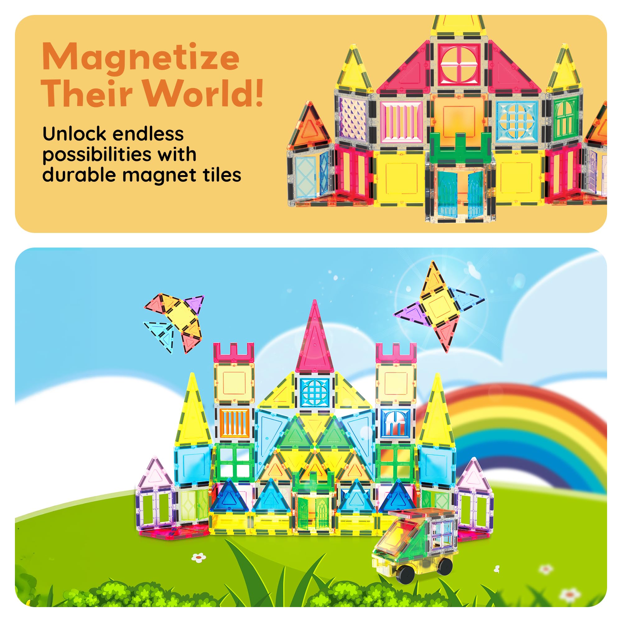 PicassoTiles compatible with full sets to expand creativity over time.