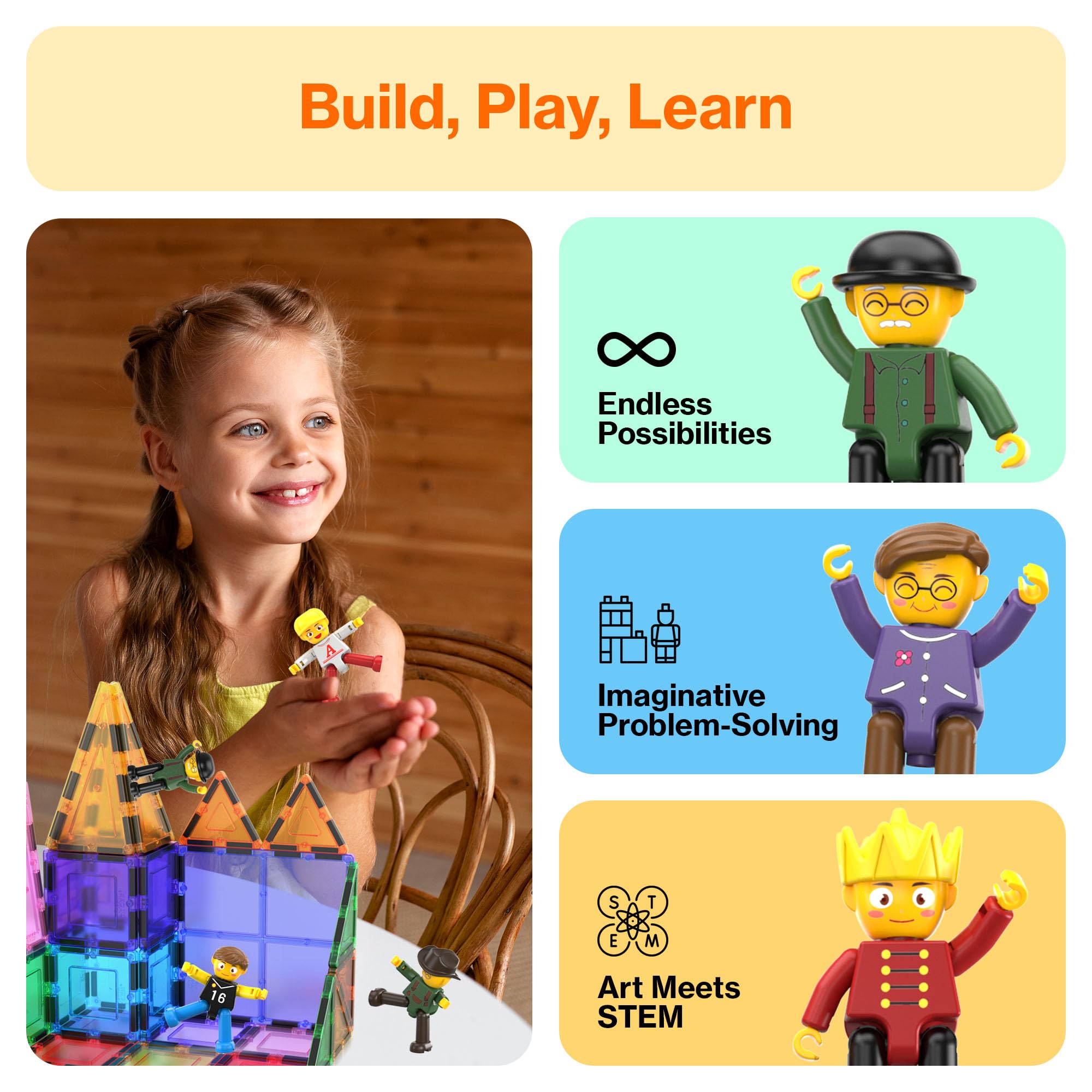 PicassoTiles connectable tiles—easy magnet assembly for quick creative builds.