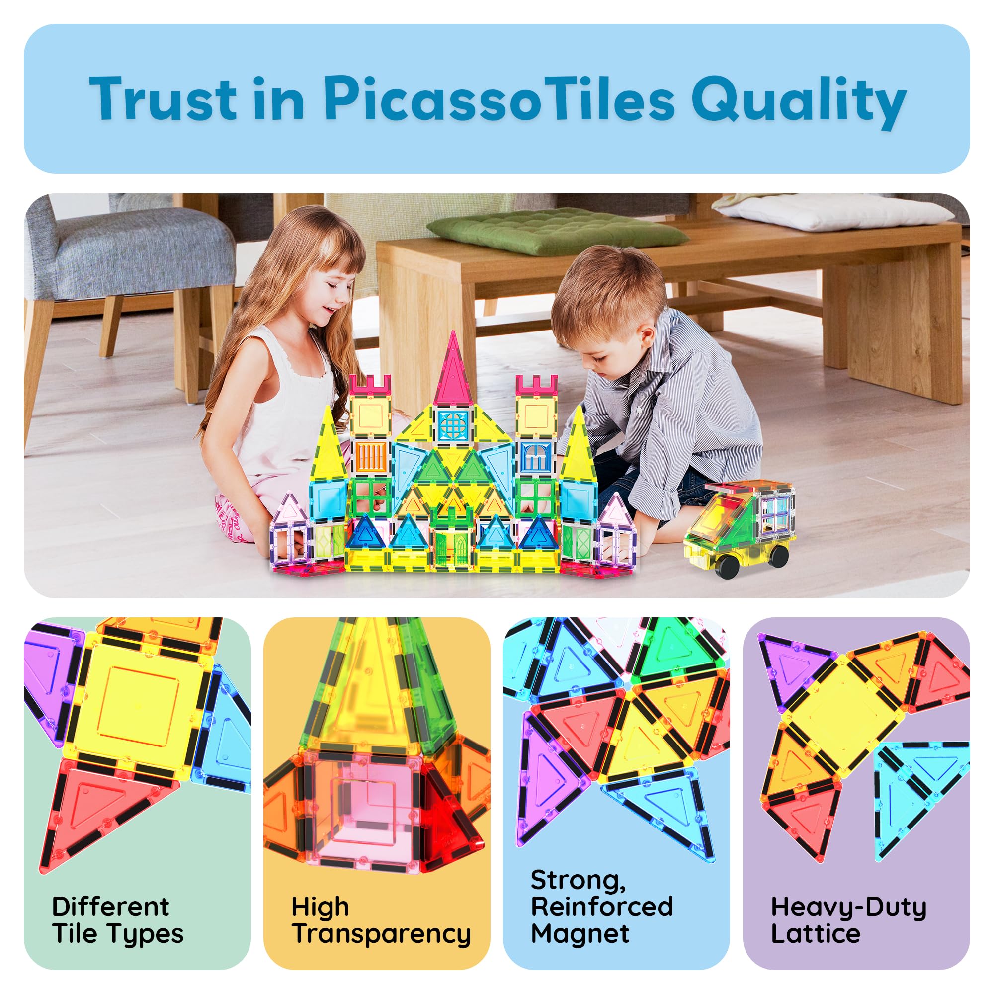 PicassoTiles creative cityscape play supports storytelling and collaboration.