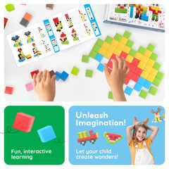 PicassoTiles colorful blocks foster color and shape recognition during open-ended play