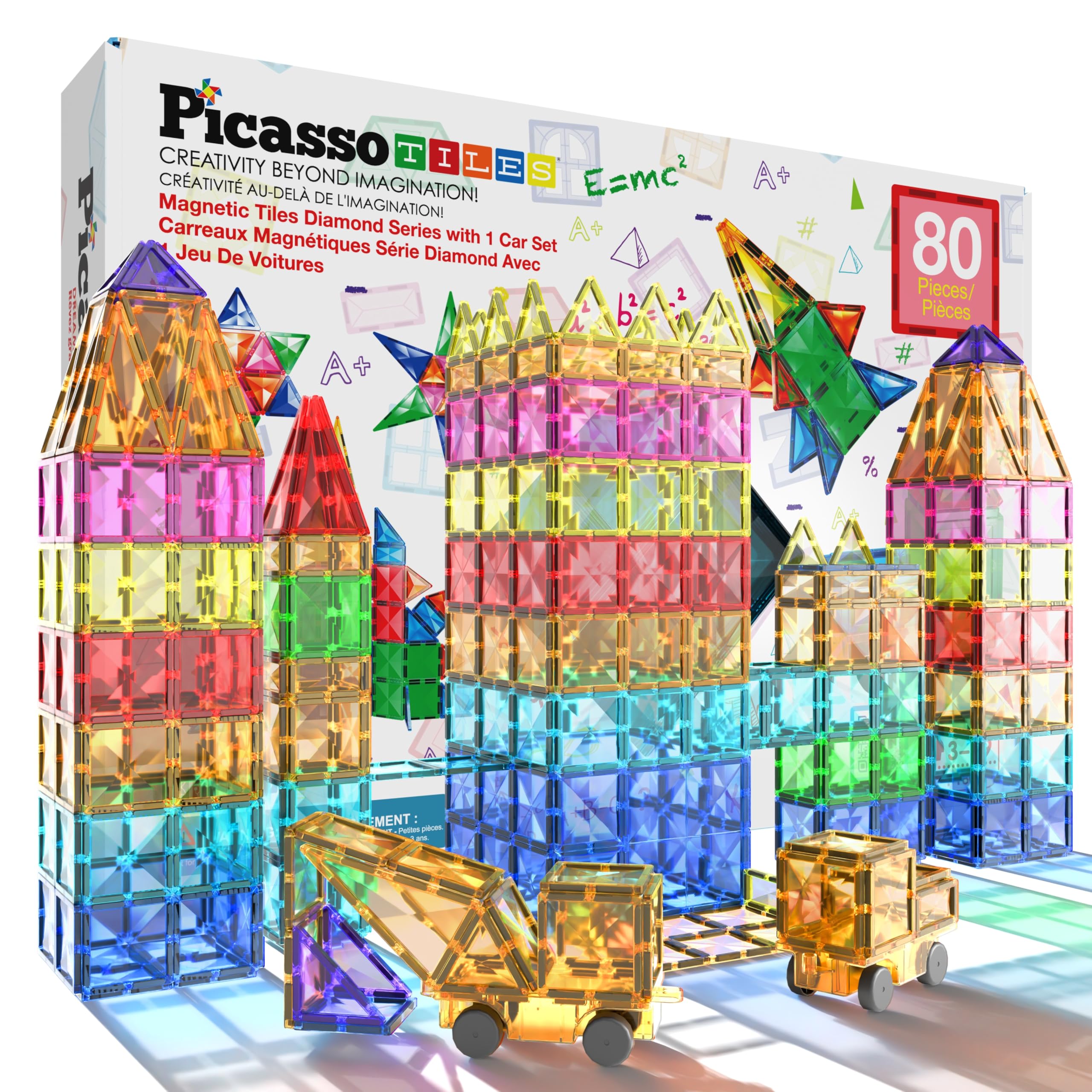 PicassoTiles diamond set pieces enable limitless creative building and STEM exploration