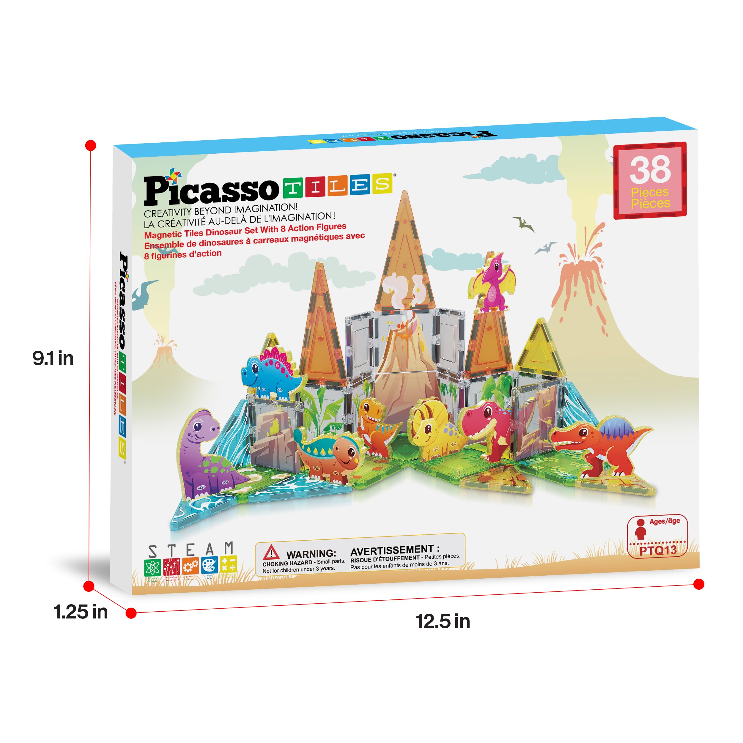 Family play with PicassoTiles dinosaur adventure set encourages collaboration.