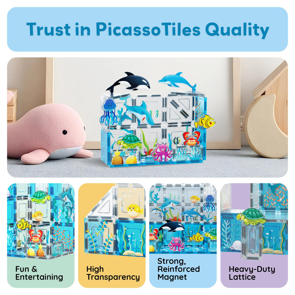PicassoTiles dolphin figure for imaginative sea adventures