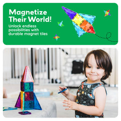 PicassoTiles easy-store components support quick cleanup and portable play anywhere