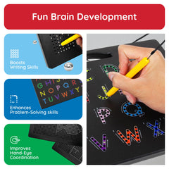 PicassoTiles erasable surface offers reusable, mess-free writing for home or classroom.