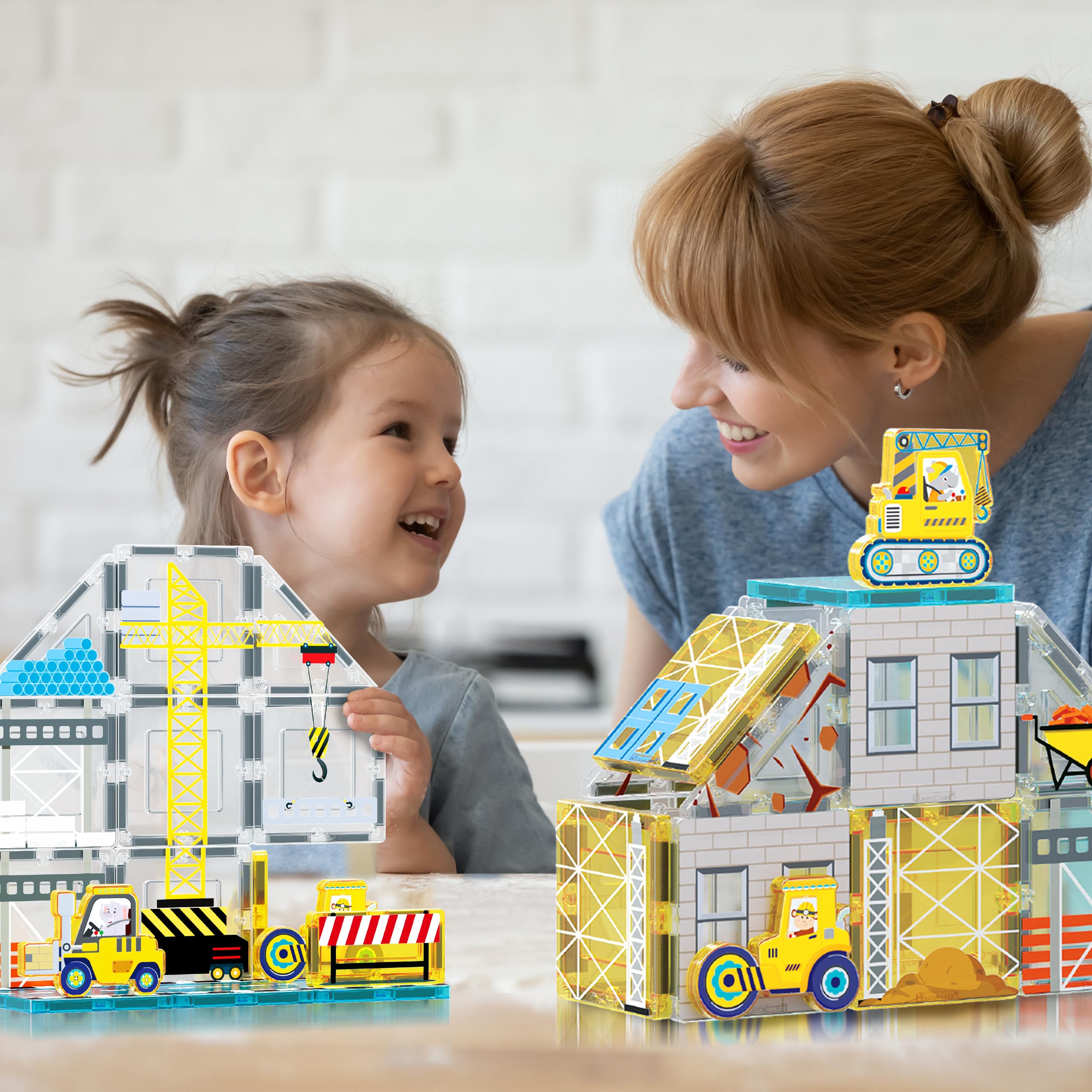 PicassoTiles excavator engages kids in pretend-site play and engineering exploration