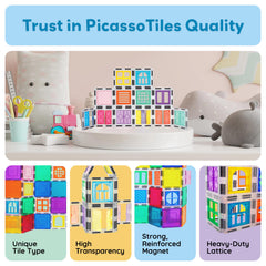 PicassoTiles family bonding playtime fosters cooperative building for kids and adults.