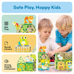 PicassoTiles farm-animal-unicorn: magical figure boosts storytelling and patterns