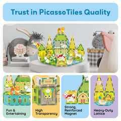 PicassoTiles farm unicorn sparks magical world-building and pretend play