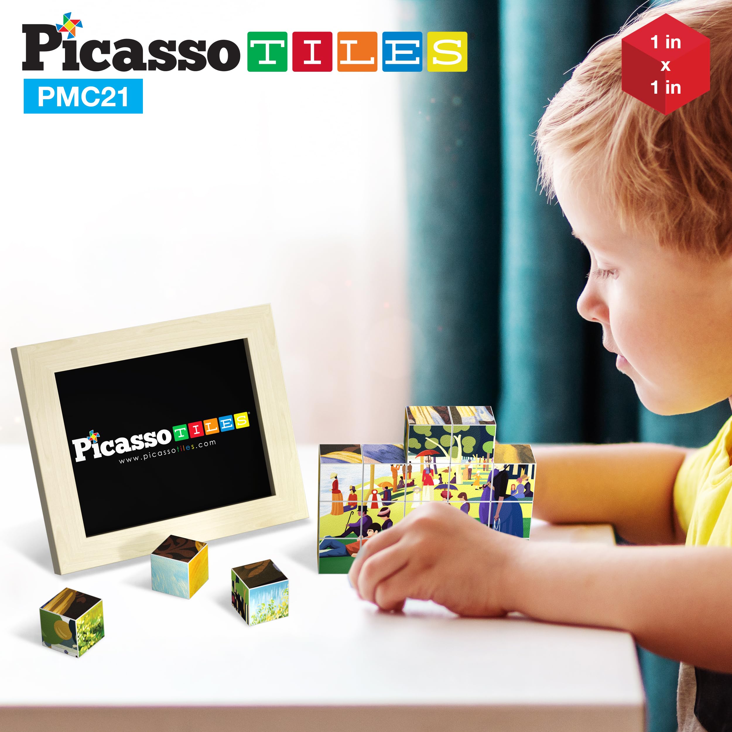 PicassoTiles first steps puzzle cubes promote hands-on learning and planning.