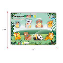 PicassoTiles forest animal collection image shows complete magnet playset.