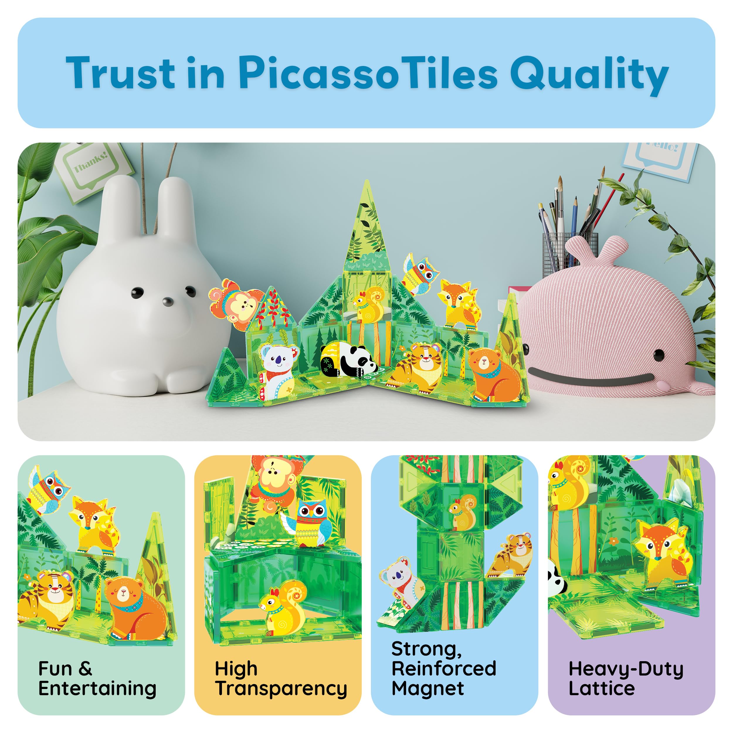 PicassoTiles koala magnet promotes gentle forest scenes and coordination.