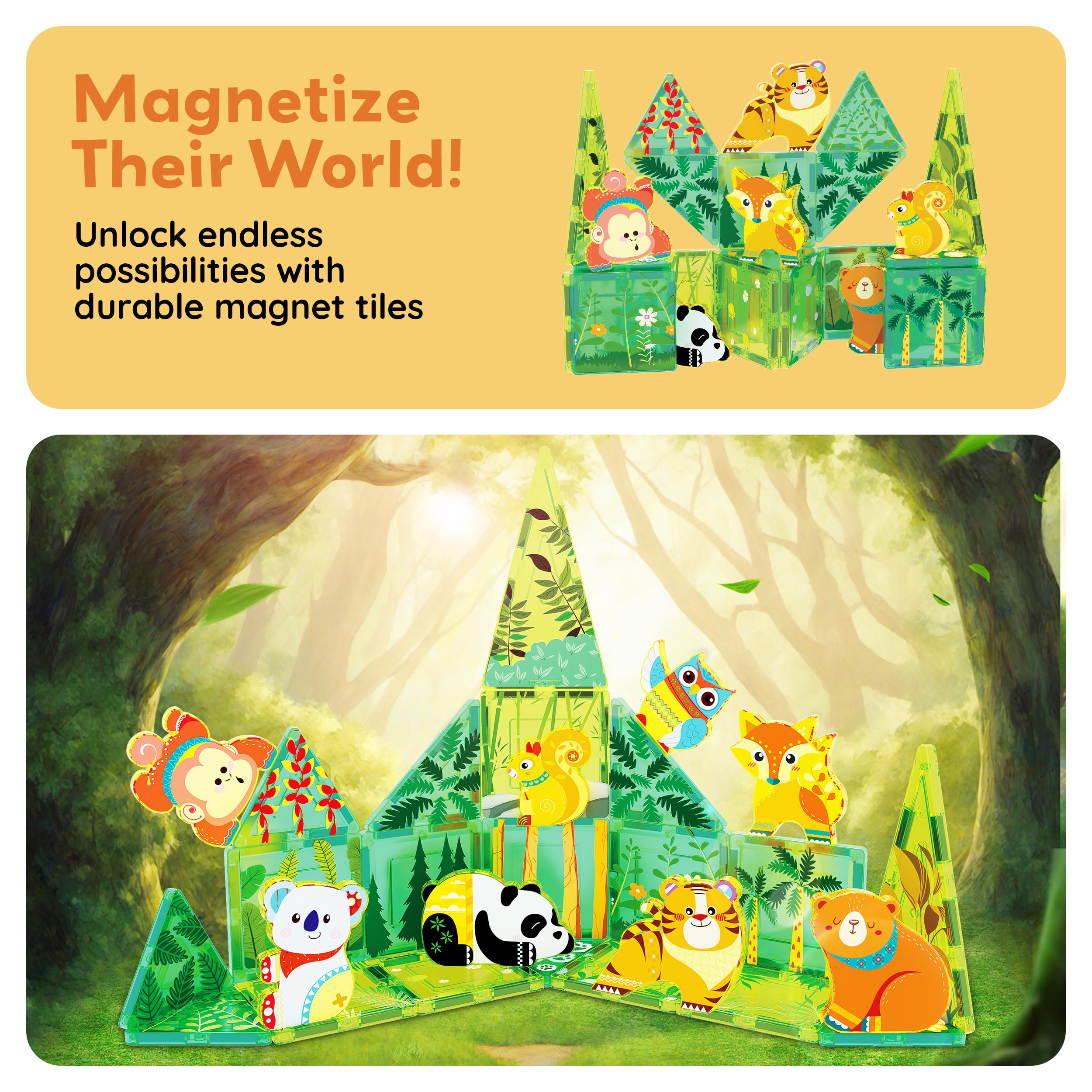 PicassoTiles monkey magnet boosts interactive construction and story-driven play.