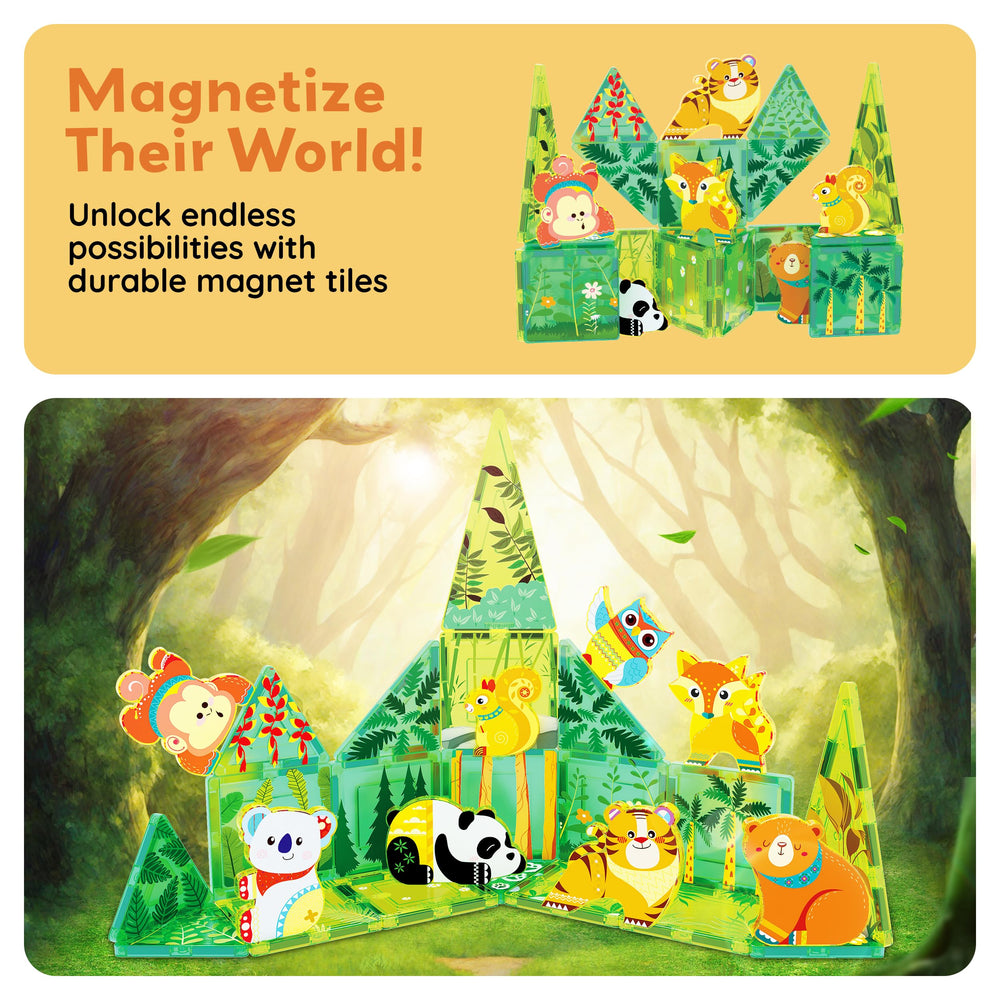 PicassoTiles monkey magnet boosts interactive construction and story-driven play.