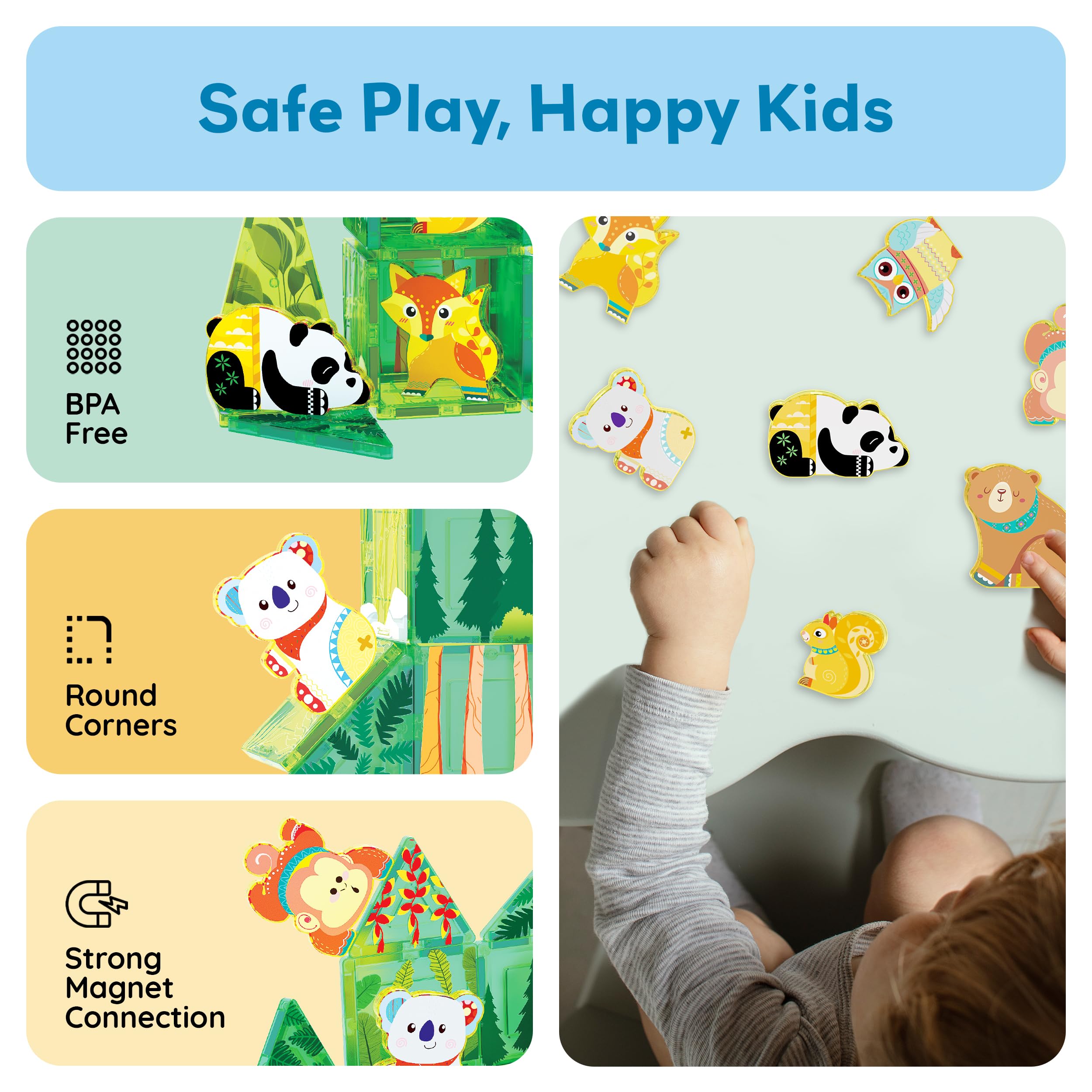 PicassoTiles owl magnet encourages imaginative problem solving at night-themed play.