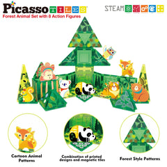 PicassoTiles fox figure: bright magnet character for collaborative building