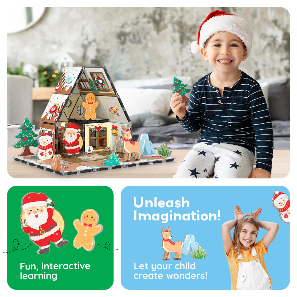 PicassoTiles gingerbread man figure encourages shape recognition in play