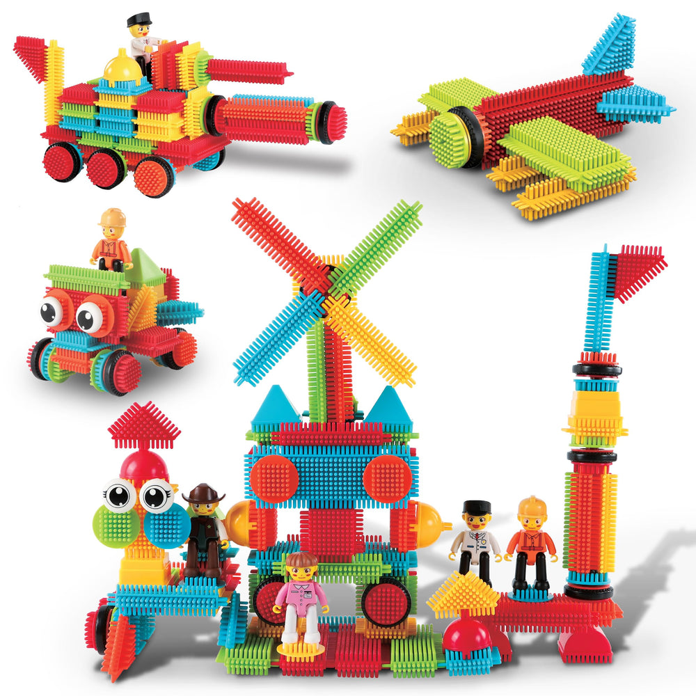 PicassoTiles hedgehog blocks texture provides tactile feedback for imaginative play