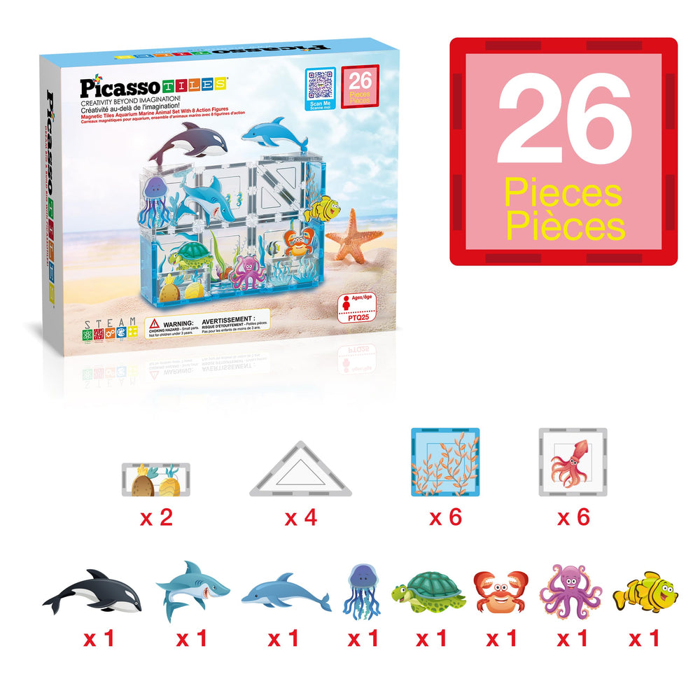 PicassoTiles jellyfish figure for underwater adventures