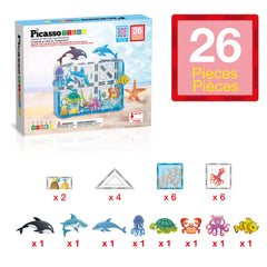 PicassoTiles jellyfish figure for underwater adventures