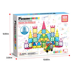PicassoTiles kid-friendly magnetic tiles promote independence after playtime.