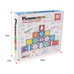 PicassoTiles kid-friendly table play setup supports collaborative building.