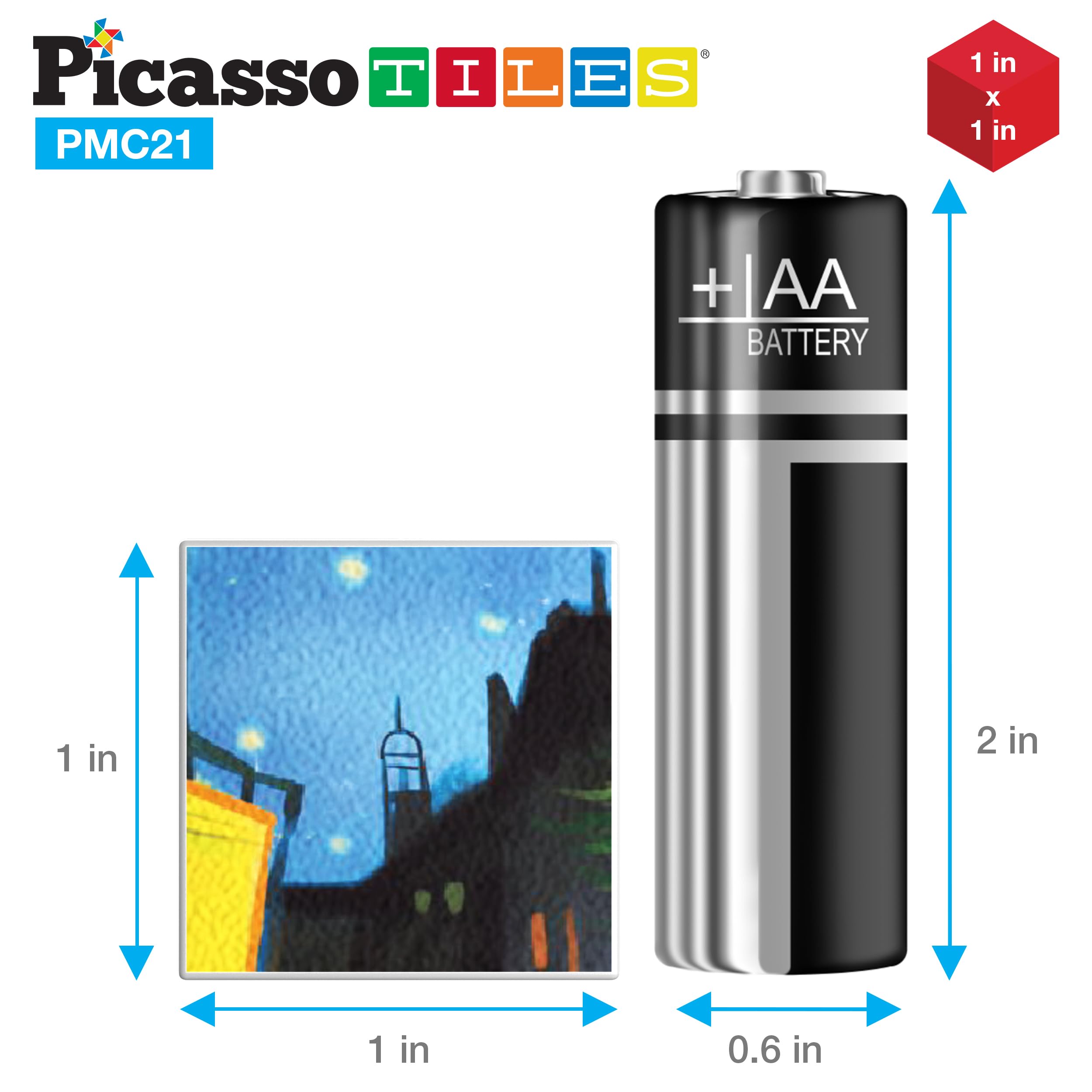 PicassoTiles la grande jatte puzzle cubes celebrate color balance and pattern recognition.