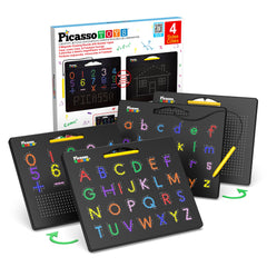 PicassoTiles large magnetic drawing board front view for creative tracing and reading practice