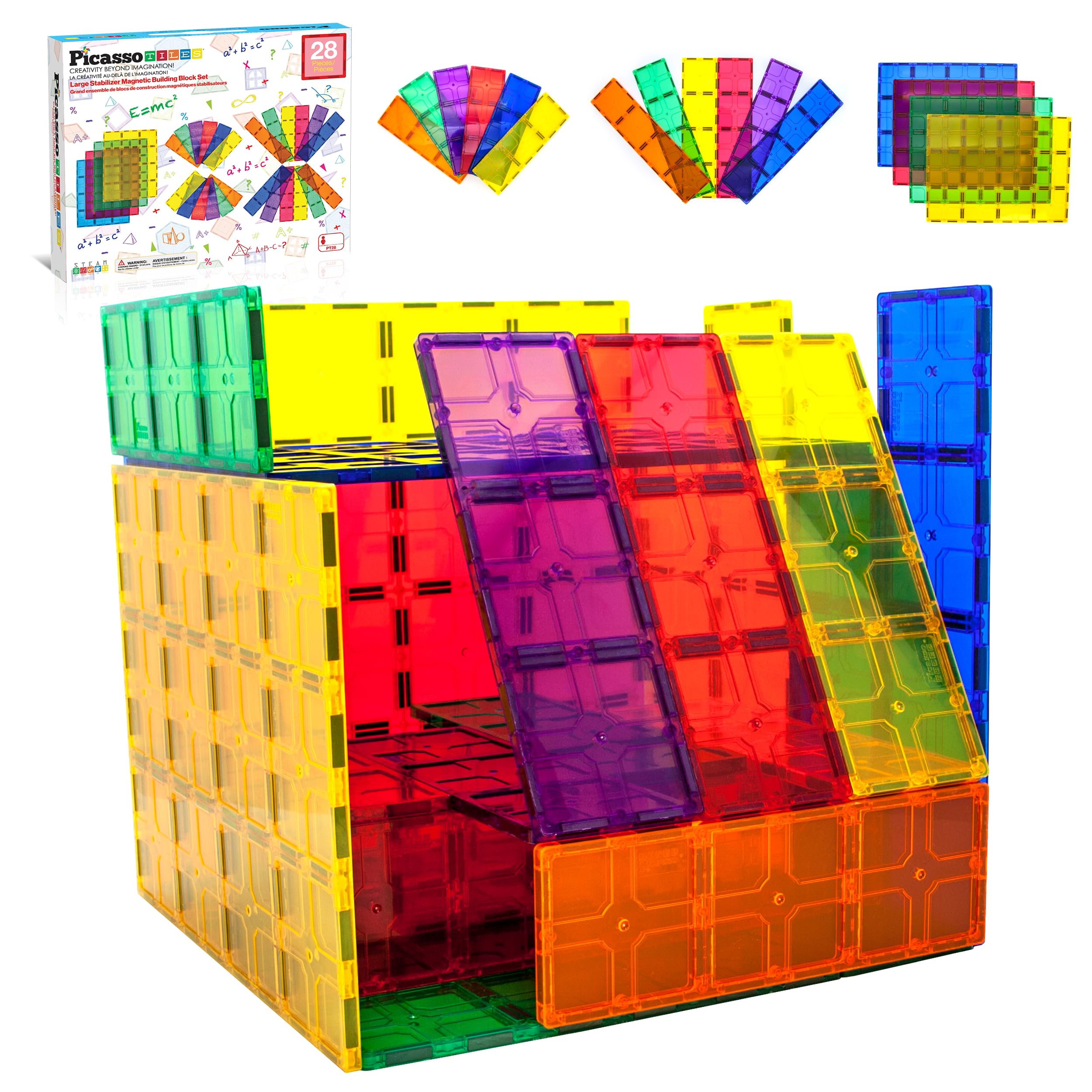 PicassoTiles large stabilizer base plate for secure, tall builds.