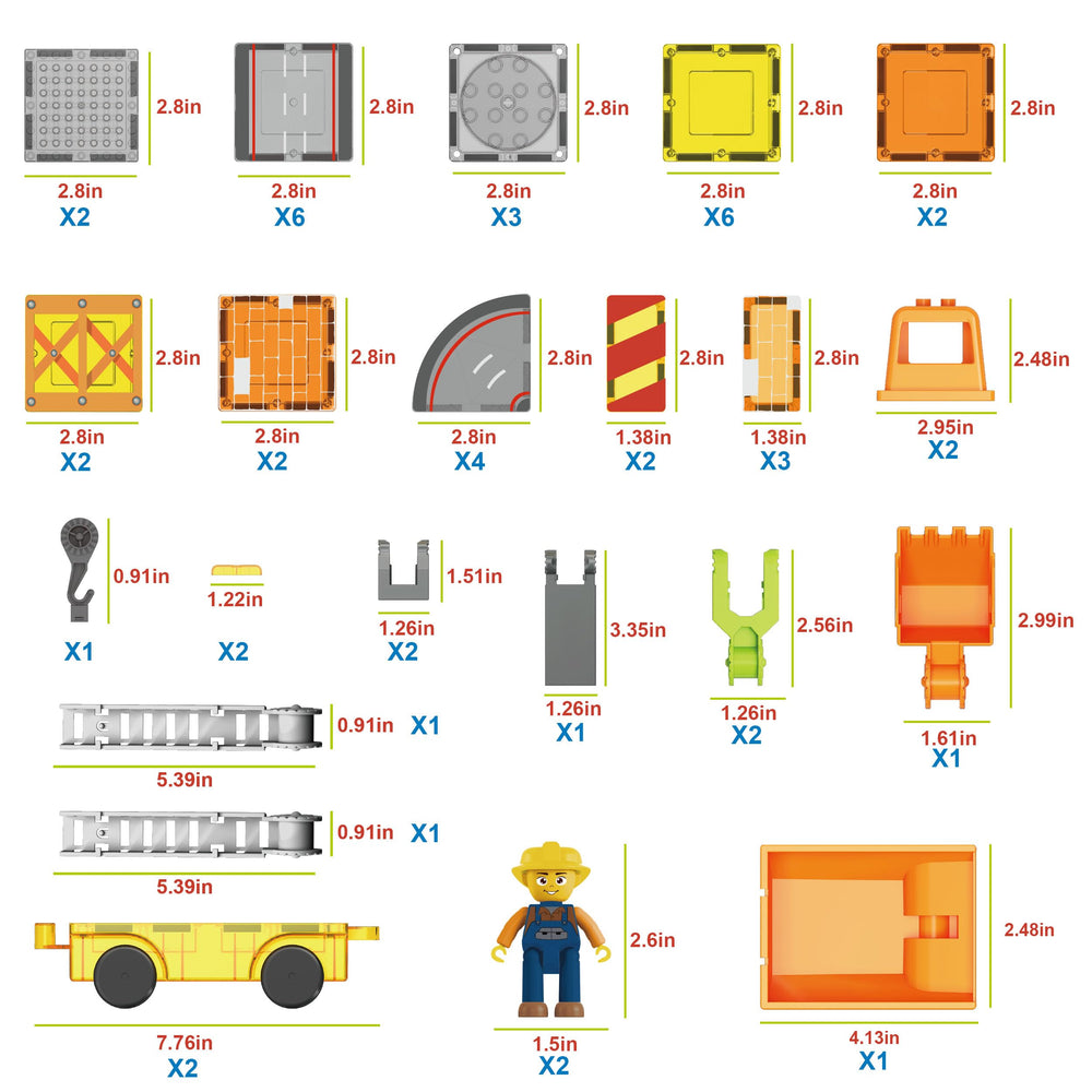 PicassoTiles magnet tile dump truck creates colorful play scenes with transport themes.