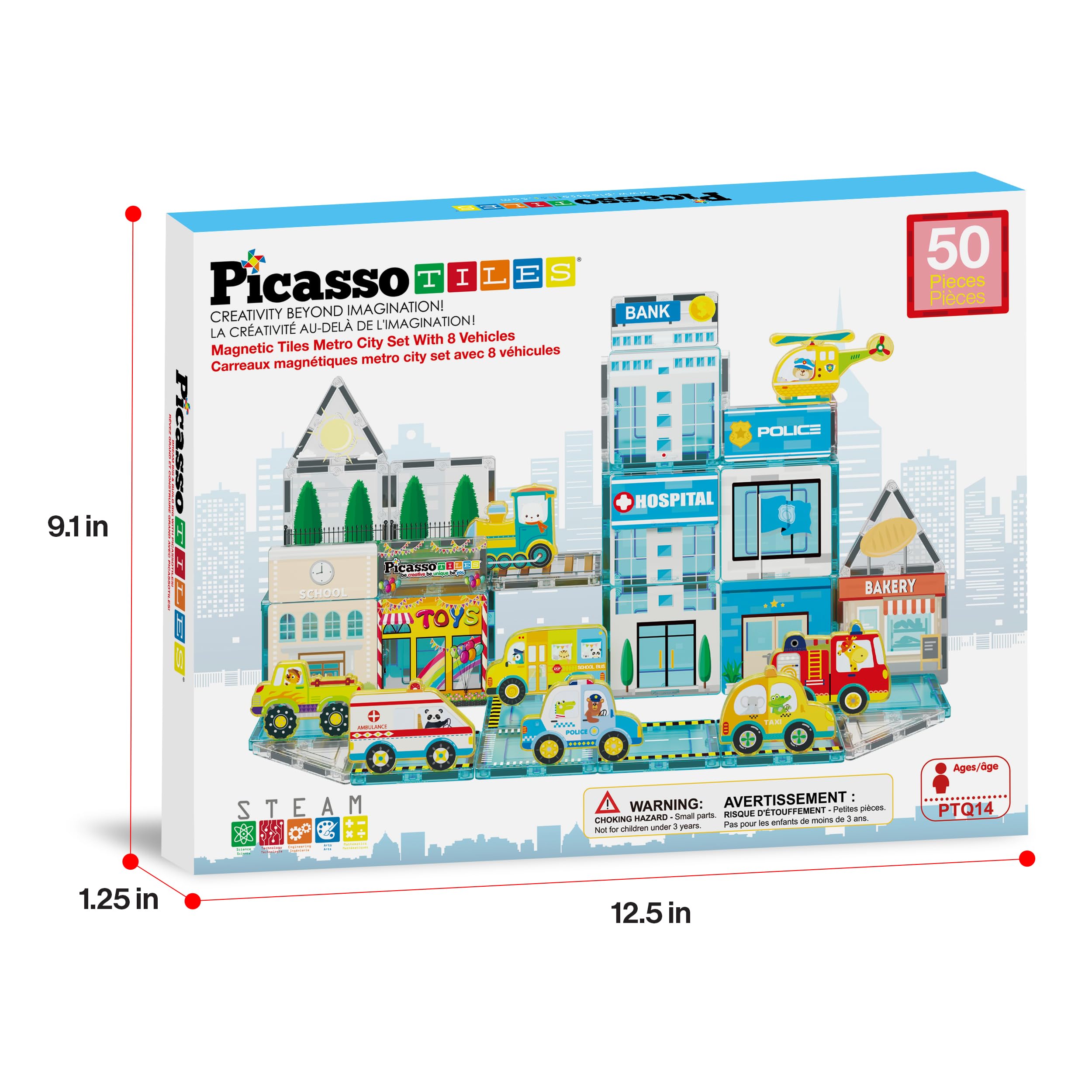 PicassoTiles Metro City Hospital emergency signs for realistic scenes
