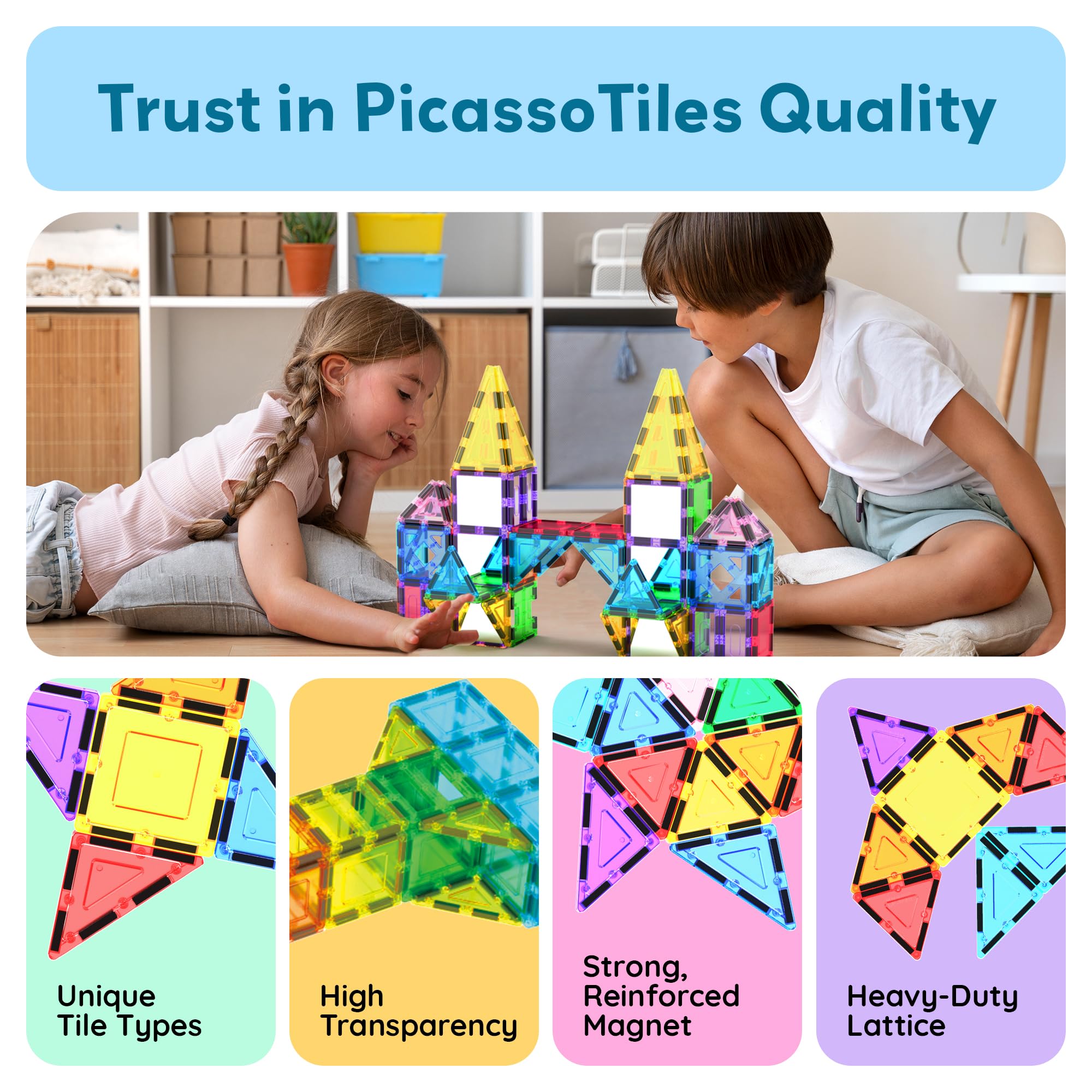 PicassoTiles open-ended learning encourages imagination and early STEM exploration.