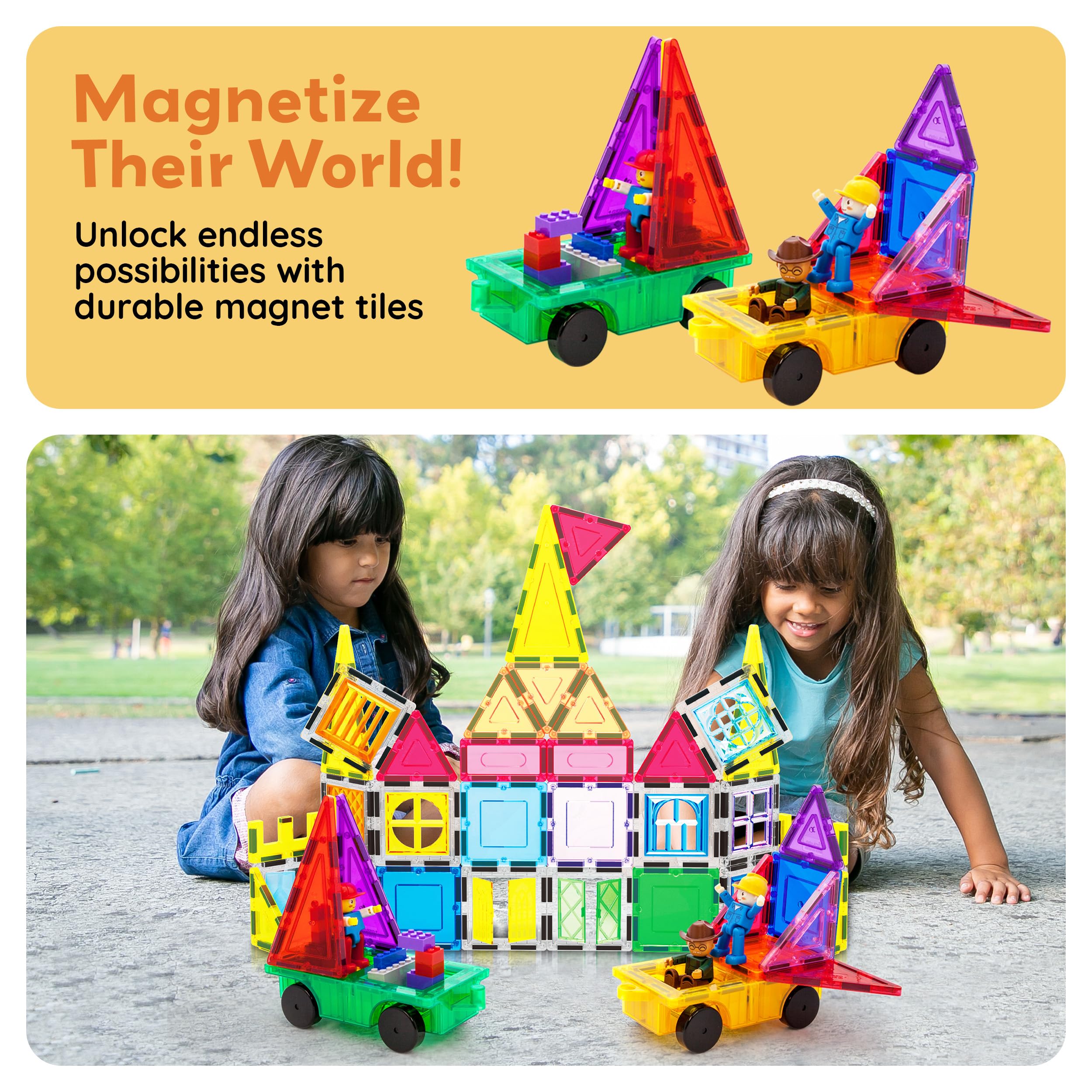 PicassoTiles open-ended play encourages STEAM exploration through hands-on building.