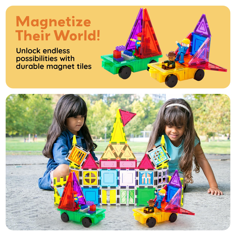 PicassoTiles open-ended play encourages STEAM exploration through hands-on building.